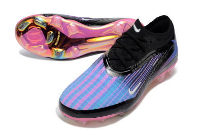 Nike Phantom 6 Elite Low FG Firm Ground Soccer Cleats - Black/Electric Purple/Neon Pink