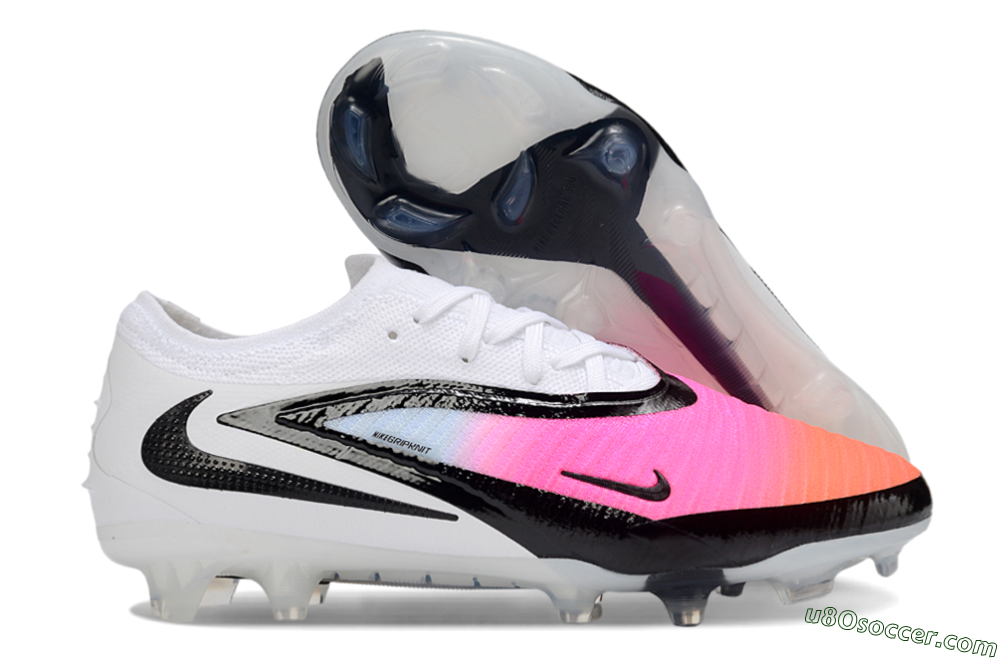 Nike Phantom 6 Elite Low FG Firm Ground Soccer Cleats - Pink/Vibrant Pink/Black 1