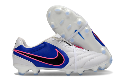 Nike Tiempo Legend SE FG Firm Ground Soccer Cleats - White/Electric Blue/Hot Pink