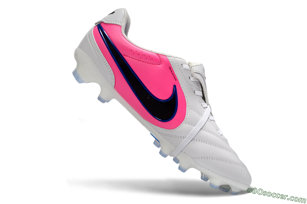 Nike Tiempo Legend SE FG Firm Ground Soccer Cleats - White/Electric Blue/Hot Pink 4