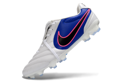 Nike Tiempo Legend SE FG Firm Ground Soccer Cleats - White/Electric Blue/Hot Pink