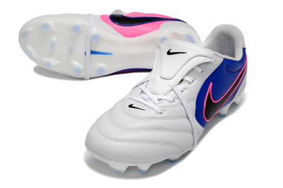 Nike Tiempo Legend SE FG Firm Ground Soccer Cleats - White/Electric Blue/Hot Pink