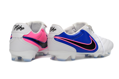 Nike Tiempo Legend SE FG Firm Ground Soccer Cleats - White/Electric Blue/Hot Pink