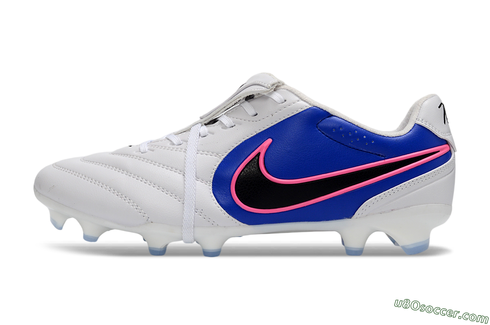 Nike Tiempo Legend SE FG Firm Ground Soccer Cleats - White/Electric Blue/Hot Pink 2