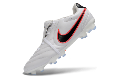 Nike Tiempo Legend SE FG Firm Ground Soccer Cleats - White/Black/Neon Orange