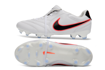 Nike Tiempo Legend SE FG Firm Ground Soccer Cleats - White/Black/Neon Orange