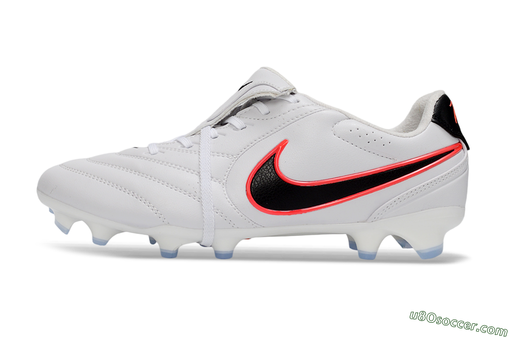 Nike Tiempo Legend SE FG Firm Ground Soccer Cleats - White/Black/Neon Orange 2