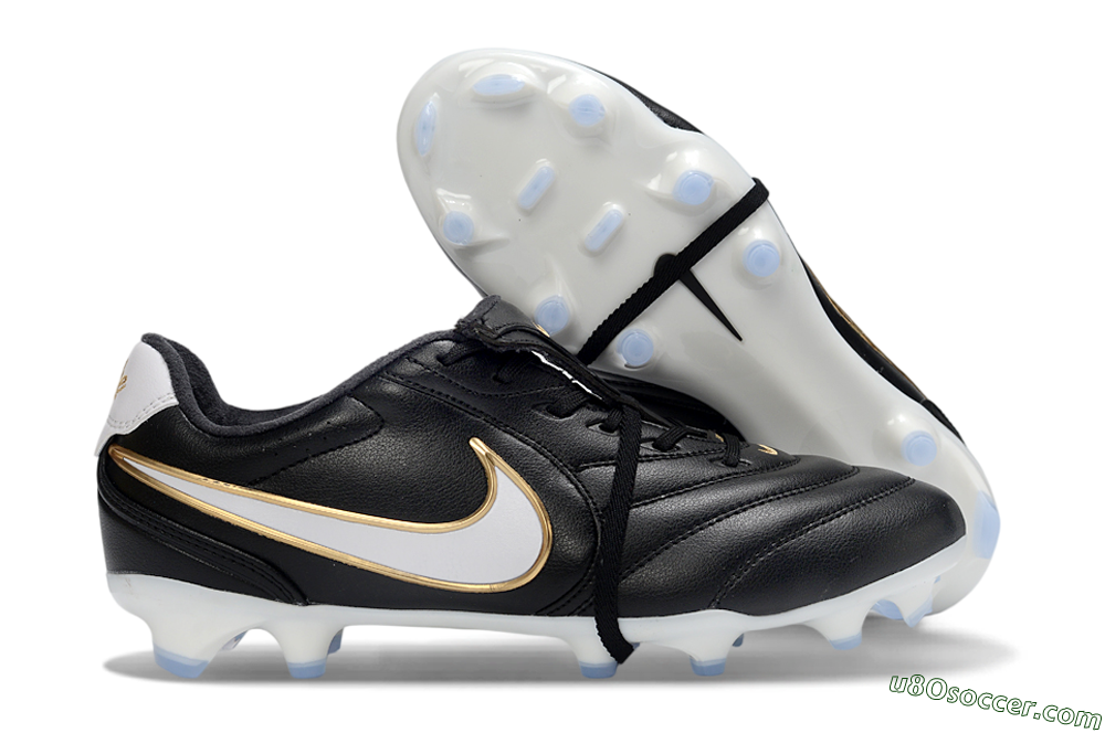 Nike Tiempo Legend SE FG Firm Ground Soccer Cleats - Black/Gold/White 1