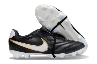 Nike Tiempo Legend SE FG Firm Ground Soccer Cleats - Black/Gold/White