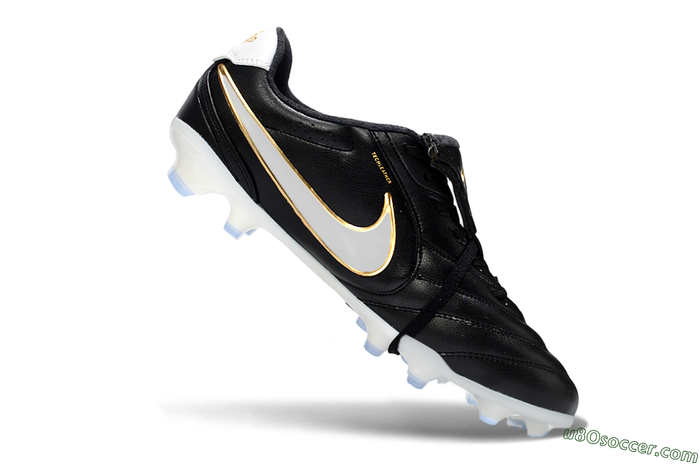 Nike Tiempo Legend SE FG Firm Ground Soccer Cleats - Black/Gold/White 4