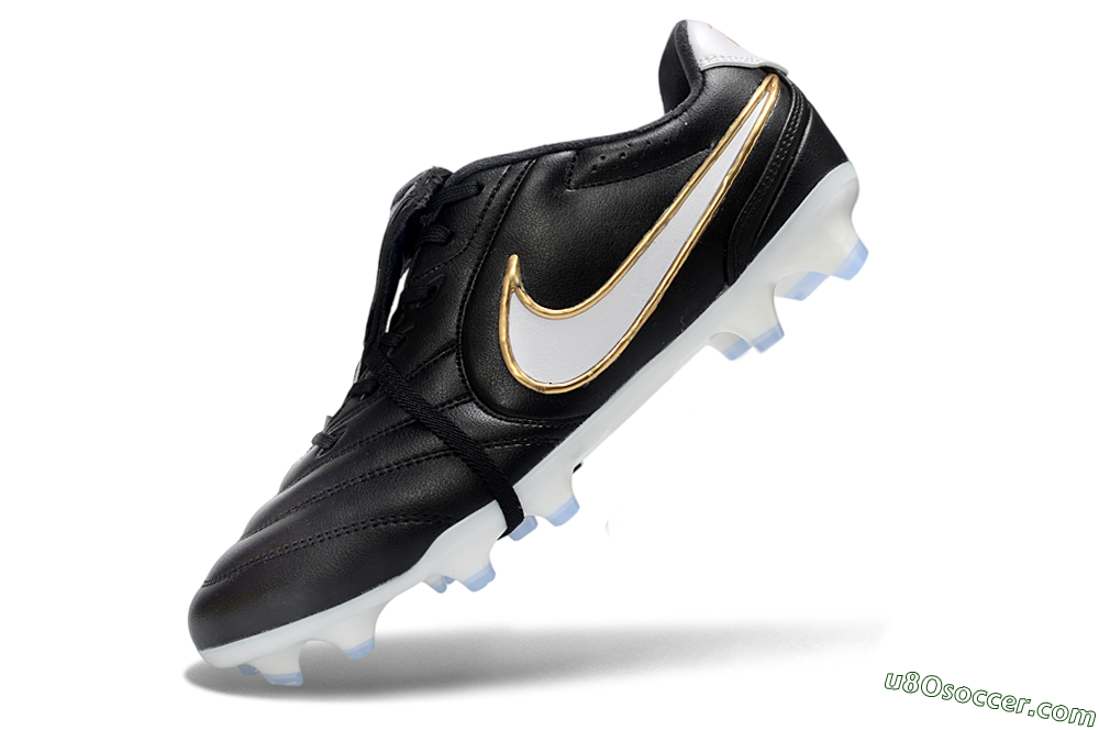 Nike Tiempo Legend SE FG Firm Ground Soccer Cleats - Black/Gold/White 5