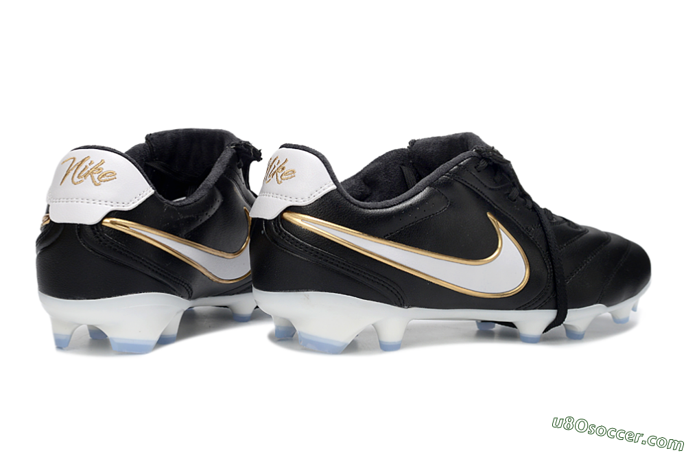 Nike Tiempo Legend SE FG Firm Ground Soccer Cleats - Black/Gold/White 6