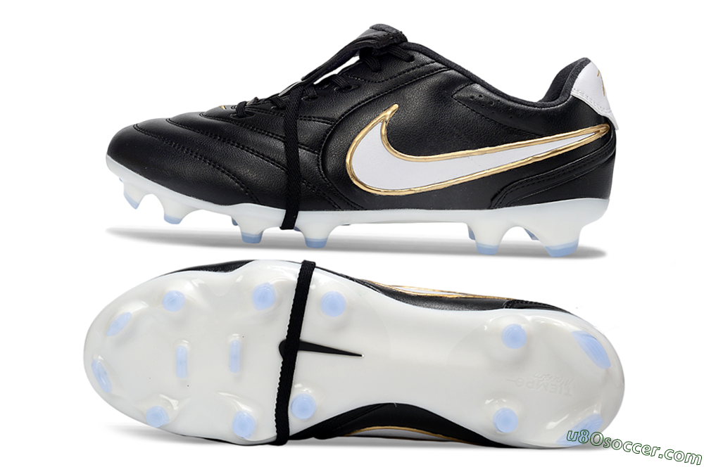 Nike Tiempo Legend SE FG Firm Ground Soccer Cleats - Black/Gold/White 0