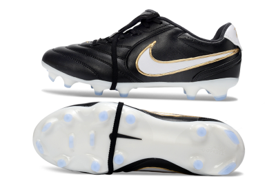 Nike Tiempo Legend SE FG Firm Ground Soccer Cleats - Black/Gold/White