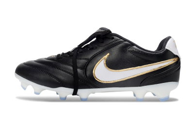 Nike Tiempo Legend SE FG Firm Ground Soccer Cleats - Black/Gold/White