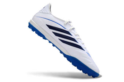 Adidas Copa Pure 4 Elite TF Artificial Turf Soccer Shoes - White/Electric Blue/Classic Navy