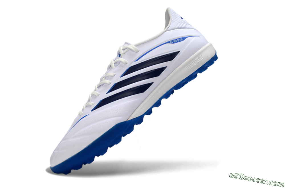 Adidas Copa Pure 4 Elite TF Artificial Turf Soccer Shoes - White/Electric Blue/Classic Navy 5