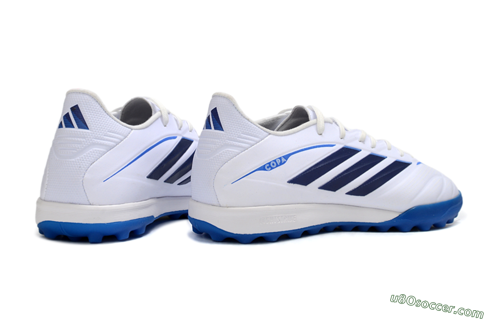 Adidas Copa Pure 4 Elite TF Artificial Turf Soccer Shoes - White/Electric Blue/Classic Navy 6