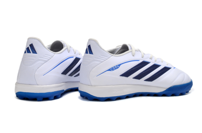 Adidas Copa Pure 4 Elite TF Artificial Turf Soccer Shoes - White/Electric Blue/Classic Navy