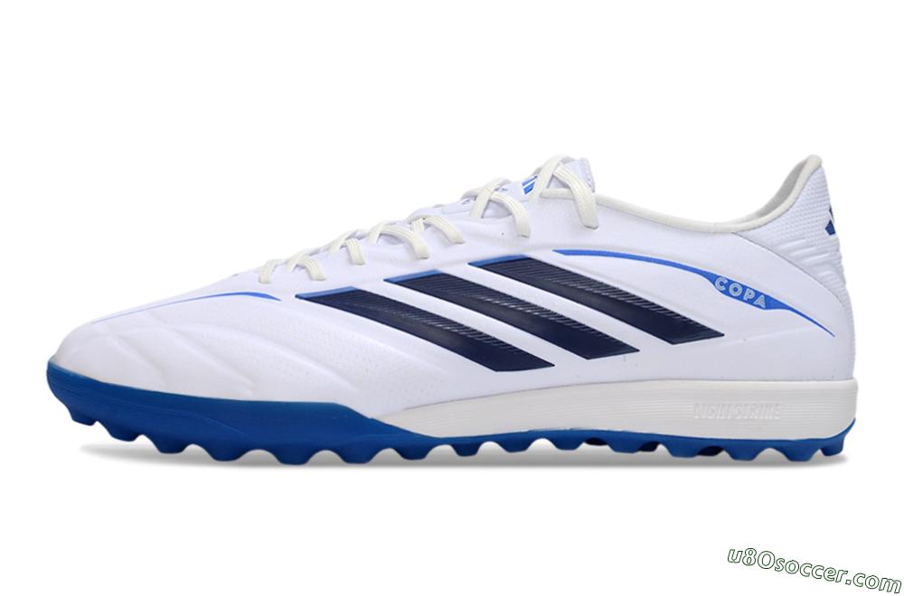 Adidas Copa Pure 4 Elite TF Artificial Turf Soccer Shoes - White/Electric Blue/Classic Navy 2