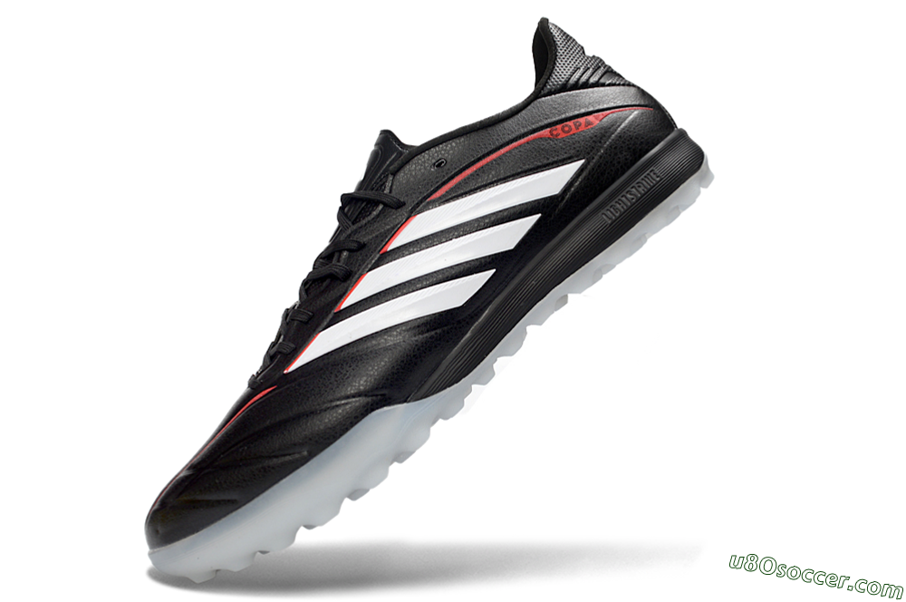 Adidas Copa Pure 4 Elite TF Artificial Turf Soccer Shoes - Black/Crimson Red/Icy Blue 5