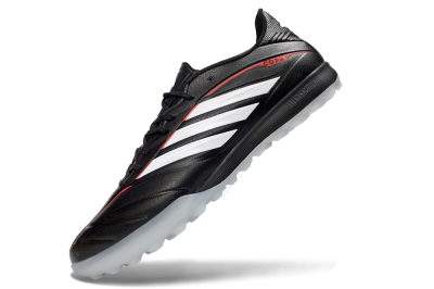 Adidas Copa Pure 4 Elite TF Artificial Turf Soccer Shoes - Black/Crimson Red/Icy Blue