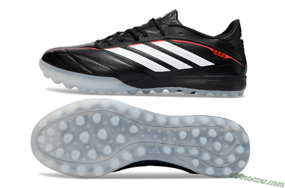 Adidas Copa Pure 4 Elite TF Artificial Turf Soccer Shoes - Black/Crimson Red/Icy Blue 0