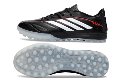 Adidas Copa Pure 4 Elite TF Artificial Turf Soccer Shoes - Black/Crimson Red/Icy Blue