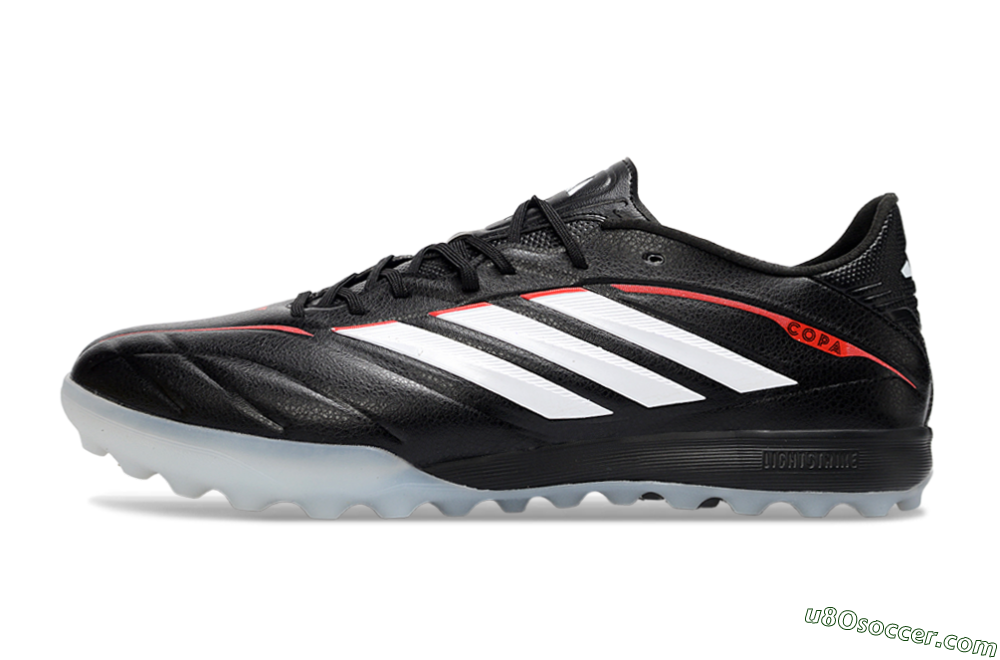 Adidas Copa Pure 4 Elite TF Artificial Turf Soccer Shoes - Black/Crimson Red/Icy Blue 2