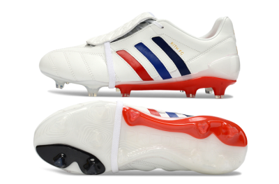 Adidas Predator 26 Elite Fold-Over Tongue FG Firm Ground Soccer Cleats - White/Royal Blue/Fiery Red