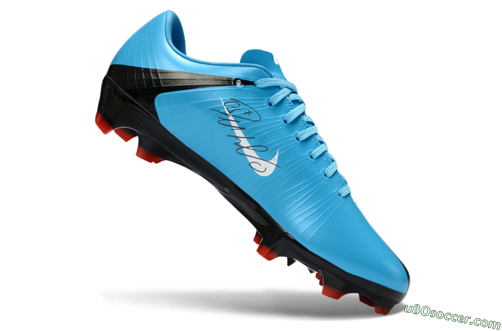 CR7 x Nike Air Zoom Mercurial Vapor 16 Elite FG Firm Ground Soccer Cleats - Blue/Electric Sky/Coal Black 4