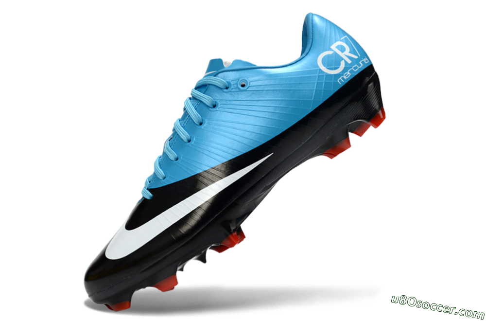 CR7 x Nike Air Zoom Mercurial Vapor 16 Elite FG Firm Ground Soccer Cleats - Blue/Electric Sky/Coal Black 5