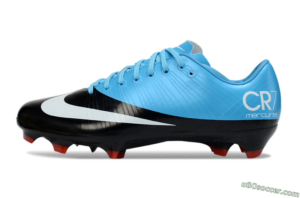 CR7 x Nike Air Zoom Mercurial Vapor 16 Elite FG Firm Ground Soccer Cleats - Blue/Electric Sky/Coal Black 2