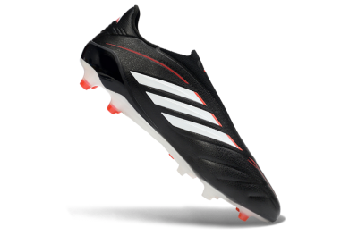 Adidas Copa Pure 4 Elite Laceless FG Firm Ground Soccer Cleats - Black/Bright Red/White