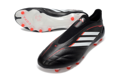 Adidas Copa Pure 4 Elite Laceless FG Firm Ground Soccer Cleats - Black/Bright Red/White