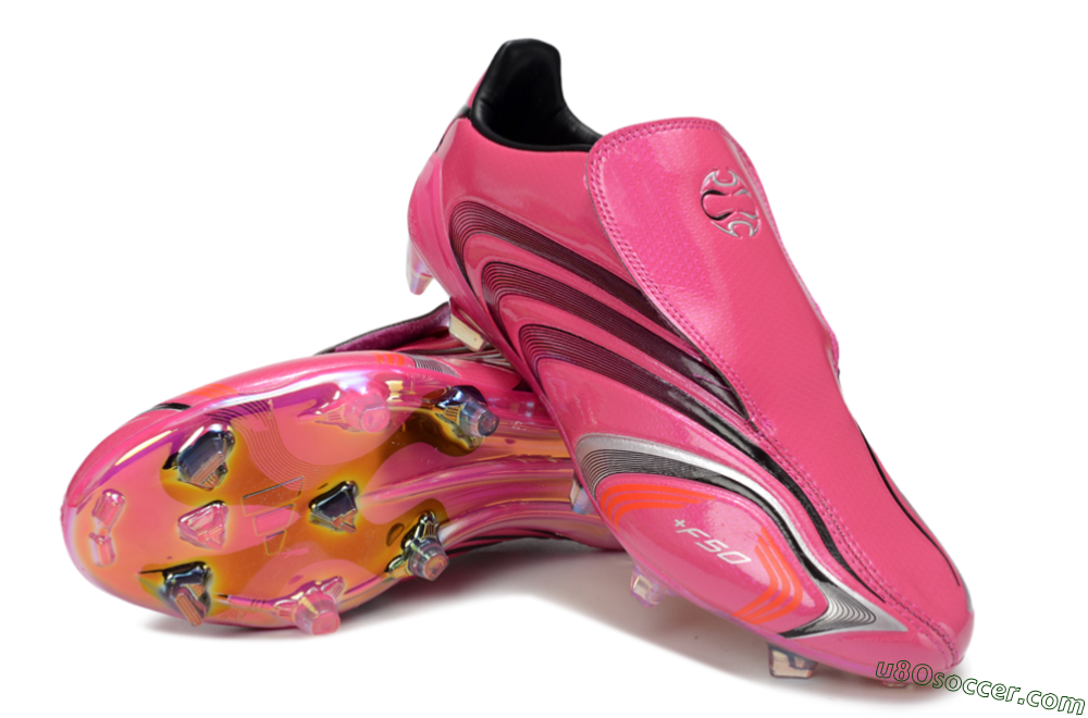 Adidas F50 Elite Laceless FG Firm Ground Soccer Cleats - Pink/Vibrant Magenta/Sleek Black 3