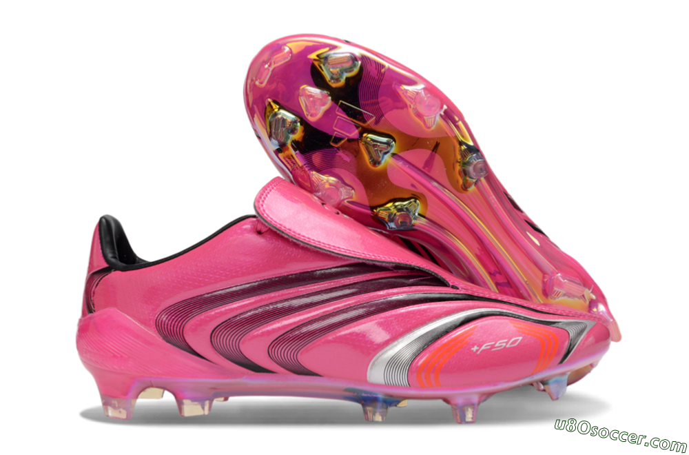Adidas F50 Elite Laceless FG Firm Ground Soccer Cleats - Pink/Vibrant Magenta/Sleek Black 1