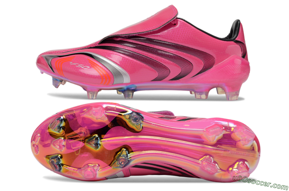 Adidas F50 Elite Laceless FG Firm Ground Soccer Cleats - Pink/Vibrant Magenta/Sleek Black 0