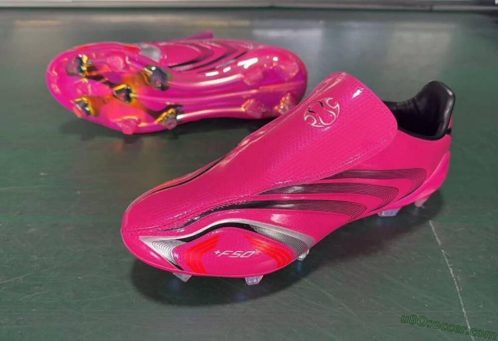 Adidas F50 Elite Laceless FG Firm Ground Soccer Cleats - Pink/Vibrant Magenta/Sleek Black