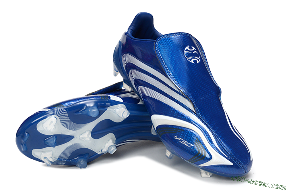 Adidas F50 Elite Laceless FG Firm Ground Soccer Cleats - Blue/Electric Blue/White Flash 3