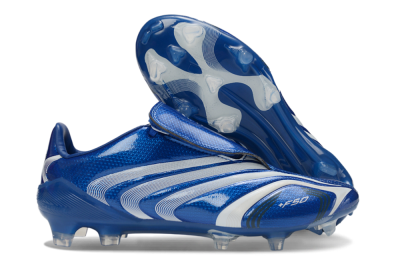 Adidas F50 Elite Laceless FG Firm Ground Soccer Cleats - Blue/Electric Blue/White Flash