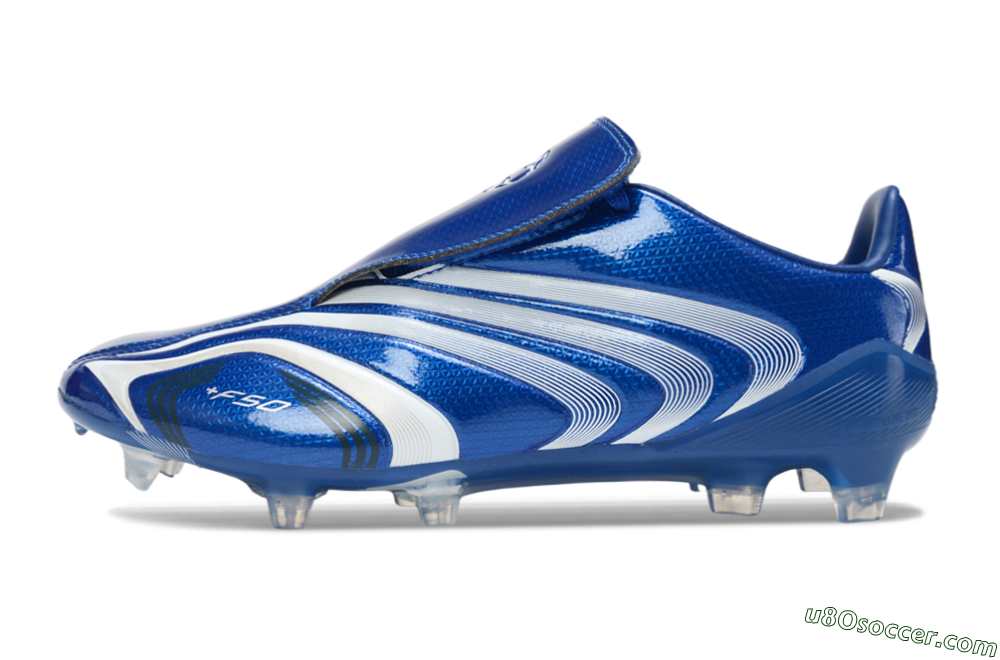 Adidas F50 Elite Laceless FG Firm Ground Soccer Cleats - Blue/Electric Blue/White Flash 2