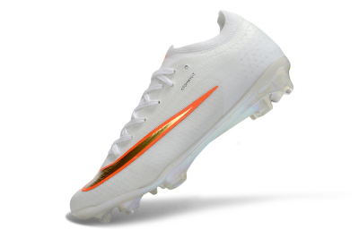Nike Air Zoom Mercurial Vapor 17 Elite FG Firm Ground Soccer Cleats - White/Neon Orange/Metallic Gold