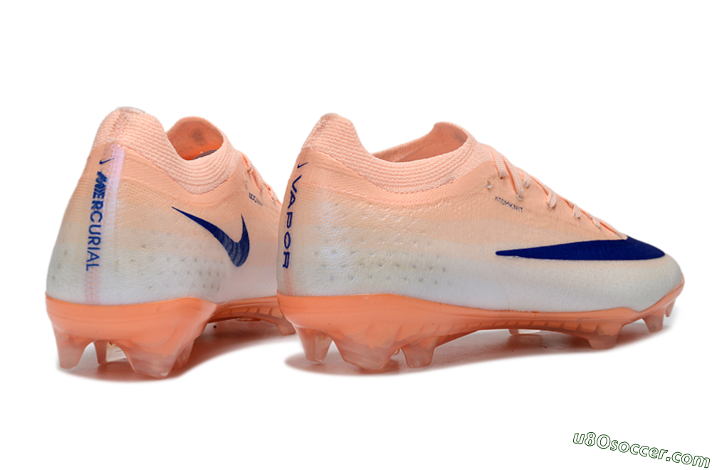 Nike Air Zoom Mercurial Vapor 17 Elite FG Firm Ground Soccer Cleats - Peach/Sky Blue/Light Orange 6