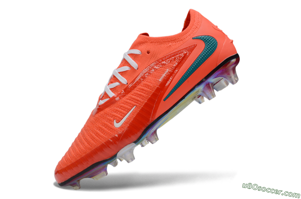 Nike Phantom 6 Elite Low FG Firm Ground Soccer Cleats - Orange/Vibrant Coral/Teal Accent 5