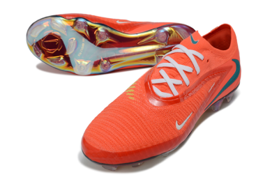 Nike Phantom 6 Elite Low FG Firm Ground Soccer Cleats - Orange/Vibrant Coral/Teal Accent