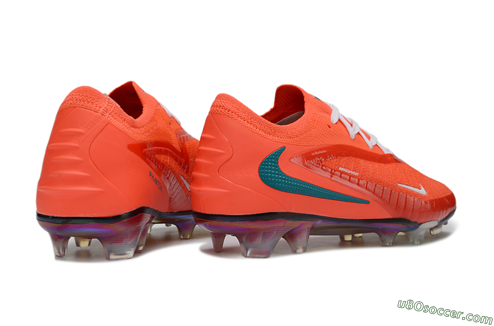 Nike Phantom 6 Elite Low FG Firm Ground Soccer Cleats - Orange/Vibrant Coral/Teal Accent 6