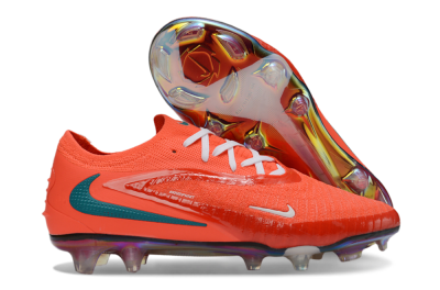 Nike Phantom 6 Elite Low FG Firm Ground Soccer Cleats - Orange/Vibrant Coral/Teal Accent