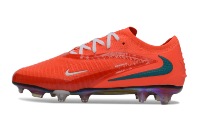Nike Phantom 6 Elite Low FG Firm Ground Soccer Cleats - Orange/Vibrant Coral/Teal Accent