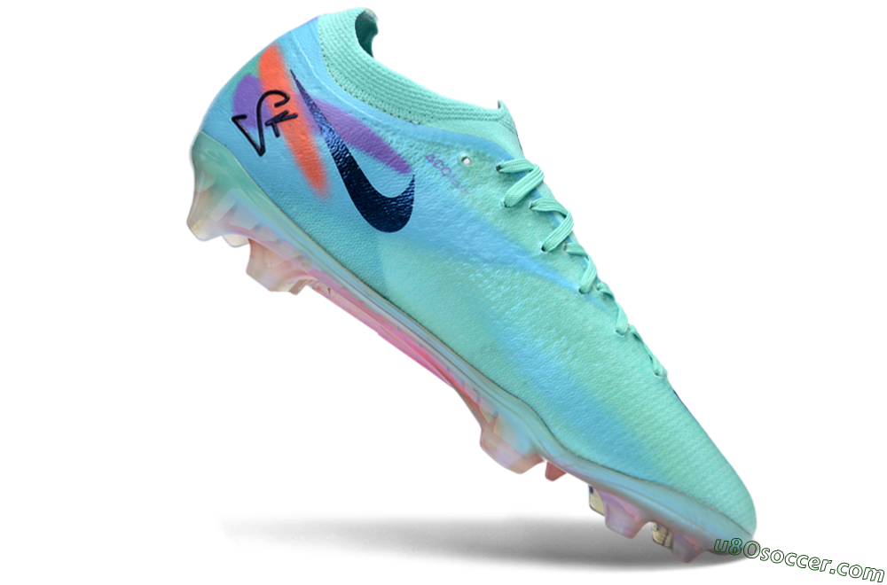 Nike Air Zoom Mercurial Vapor 17 Elite FG Firm Ground Soccer Cleats - Aqua/Coral Burst/Sky Blue 4